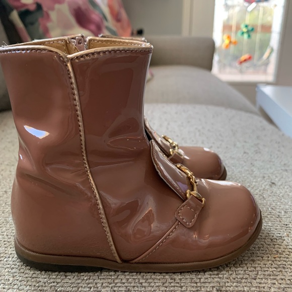 Leather boots for little girls size 4 - Picture 3 of 9